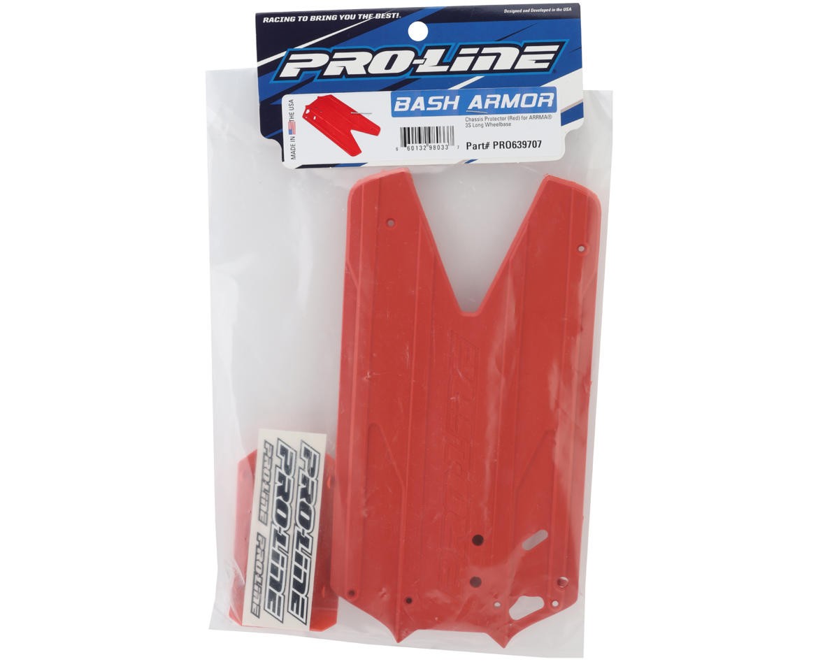 Pro-Line Arrma 3S Bash Armor Chassis Protector (Red) (Front/Rear) (Long WB)