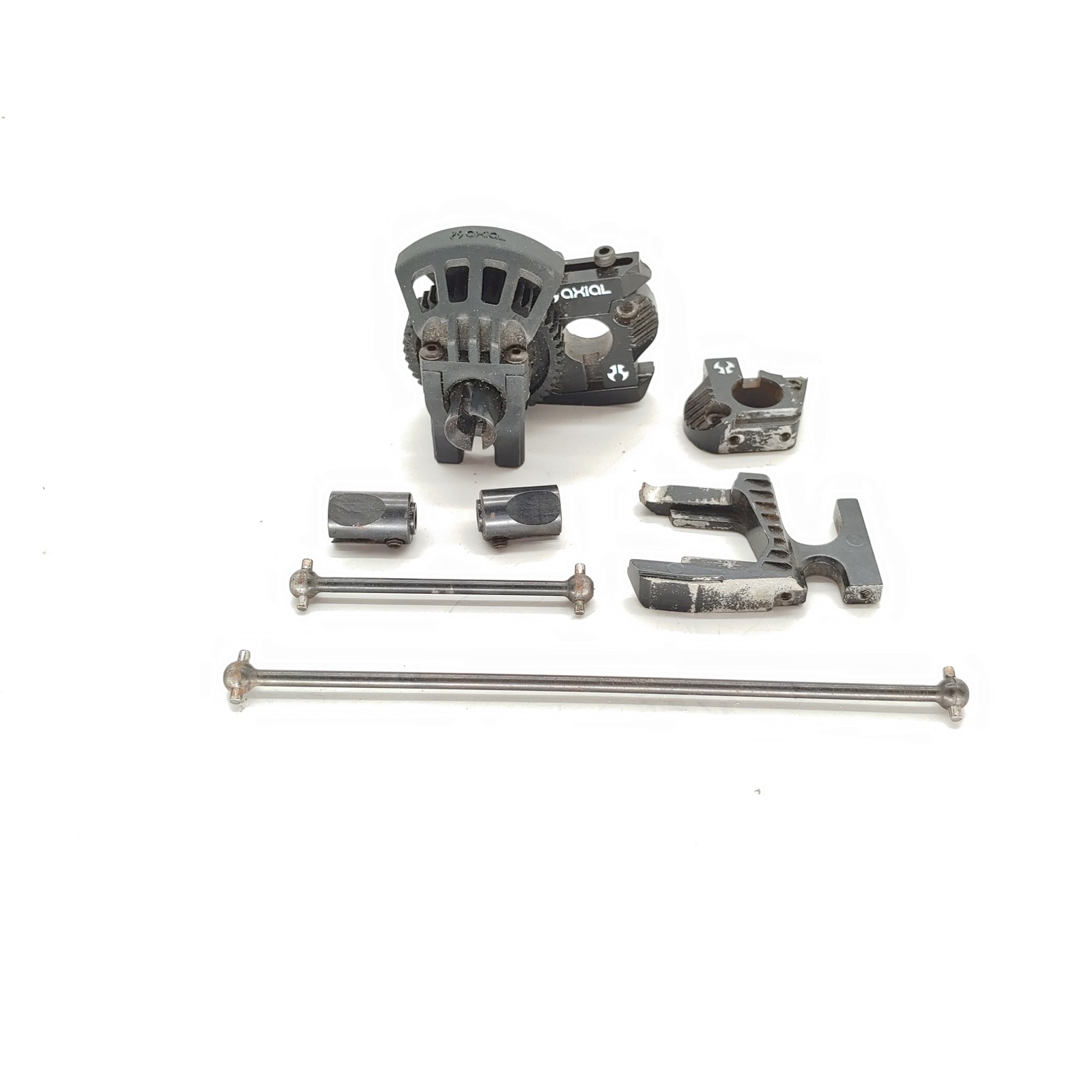 *RARE* AXIAL EXO TERRA CENTER DRIVE SPOOL / MOTOR MOUNT / DRIVESHAFT SET DIFF