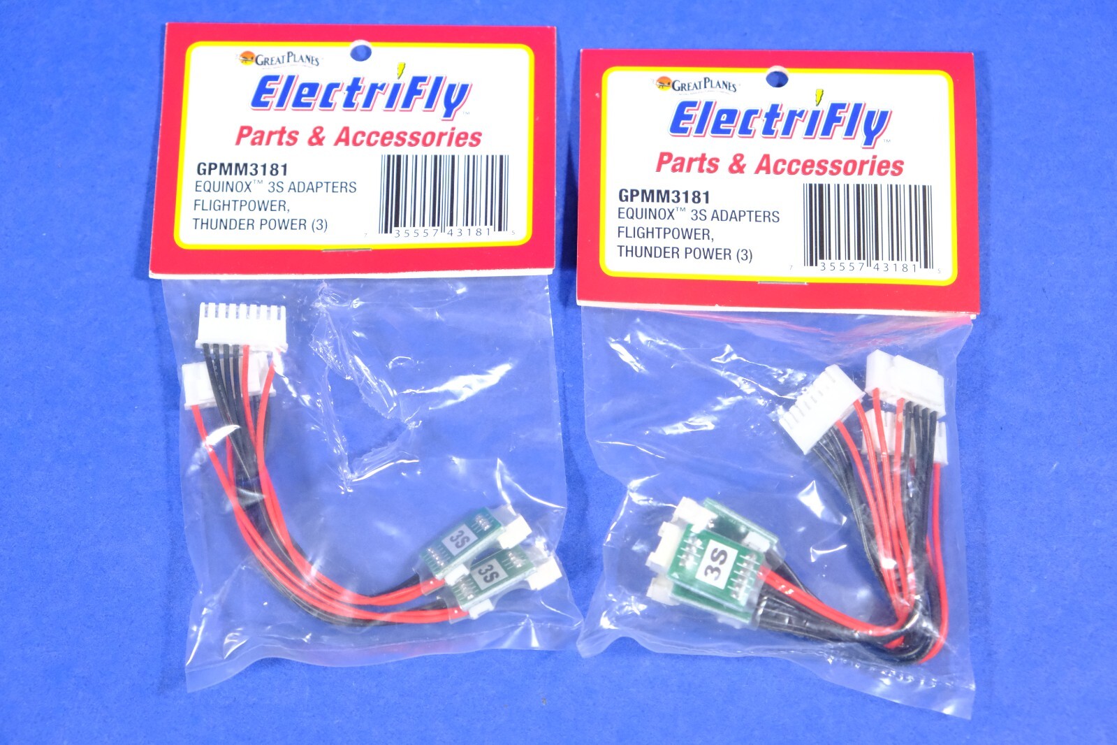 Lot of 4 Great Planes GPMM3181 Equinox 3S Adapters Flightpower Thunder Power