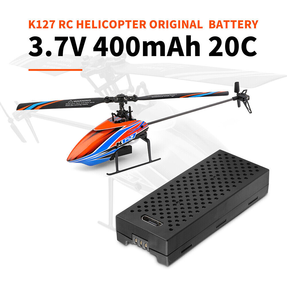 WLtoys XK K127 Battery 3.7V 400mAh 20C RC Helicopter Spare Parts K127.0010
