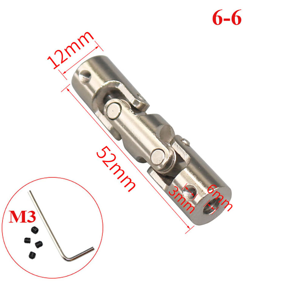 Universal Joint Coupling Connector Three Way Shaft Coupler For RC Model Car Boat