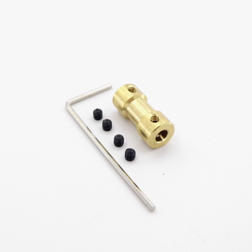 2x RC Model 2 2.3 3 3.17 4 5 6mm Motor Shaft Coupling Copper Joint Connector