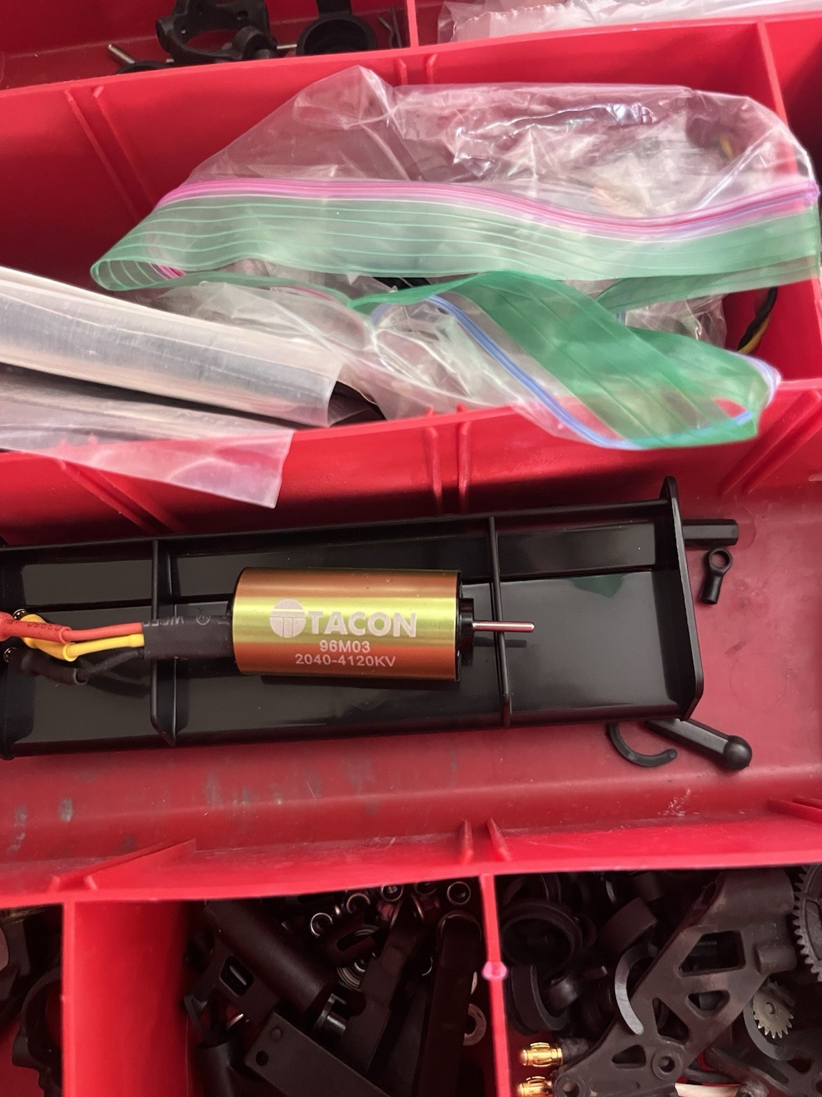 Lot Of RC Car Parts Including Loci And Tacon Brands Items As Shown