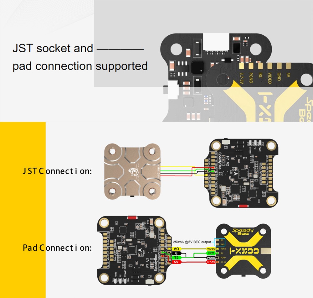 SpeedyBee TX800 Video Transmitter FPV VTX 48CH 5.8G Antenna For RC FPV Drone