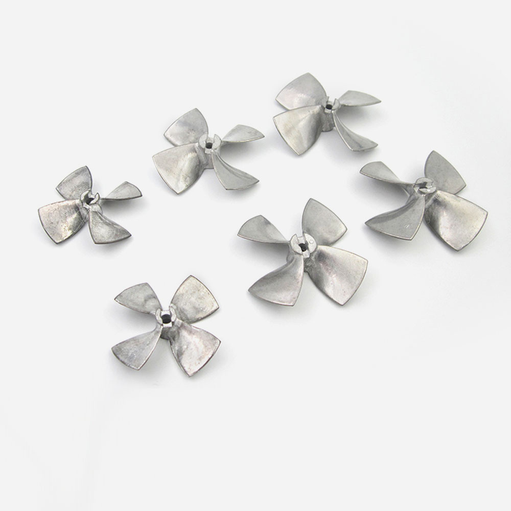 4mm Shaft 4-Blades Metal Propeller Prop 44mm 55mm 60mm for Scale RC Boat Marine