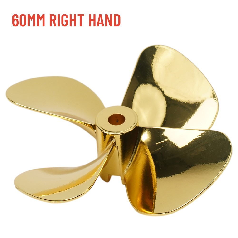 RC Boat Model55/60mm Metal Propeller 4-Blades4mm Shaft Prop For Marine ROV Alloy