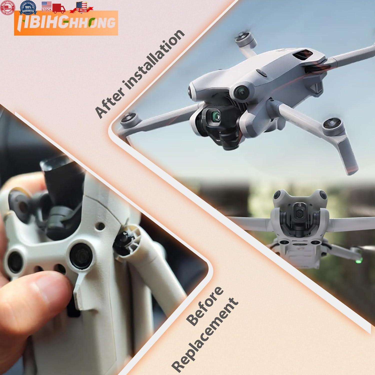Front Arm Axis Replacement for DJI Mini 4 Pro/Mini 3 Front Arm Hinges Arm Shaft