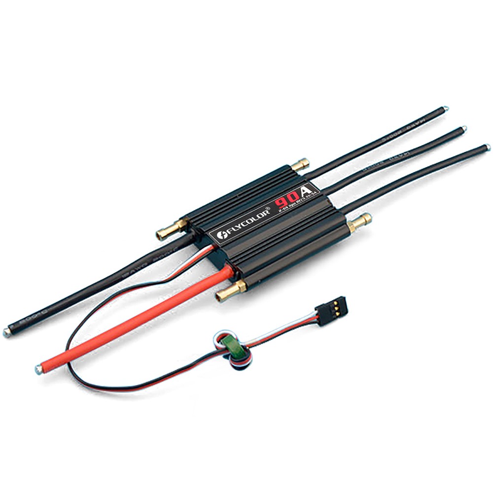 Flycolor 90A Brushless ESC +Program Card 2-6S for RC Electric Gasoline Jet Boats
