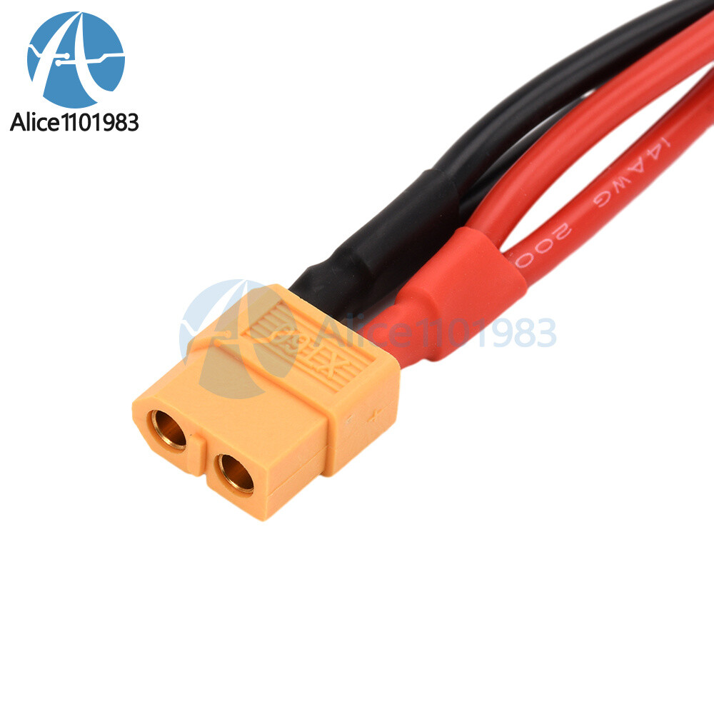 XT60 Male/Female Cable Parallel Battery Connector 4AWG Silicone Wire Y Splitter