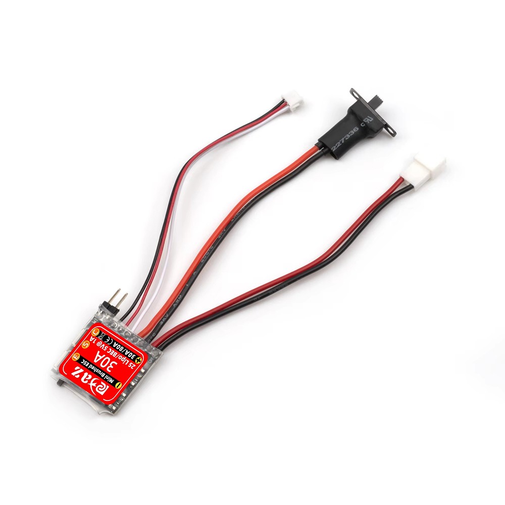 9IMOD Mini RC 30A Brushed ESC Drag Brake Switch for 1/18 1/24 1/32 RC Car Boat
