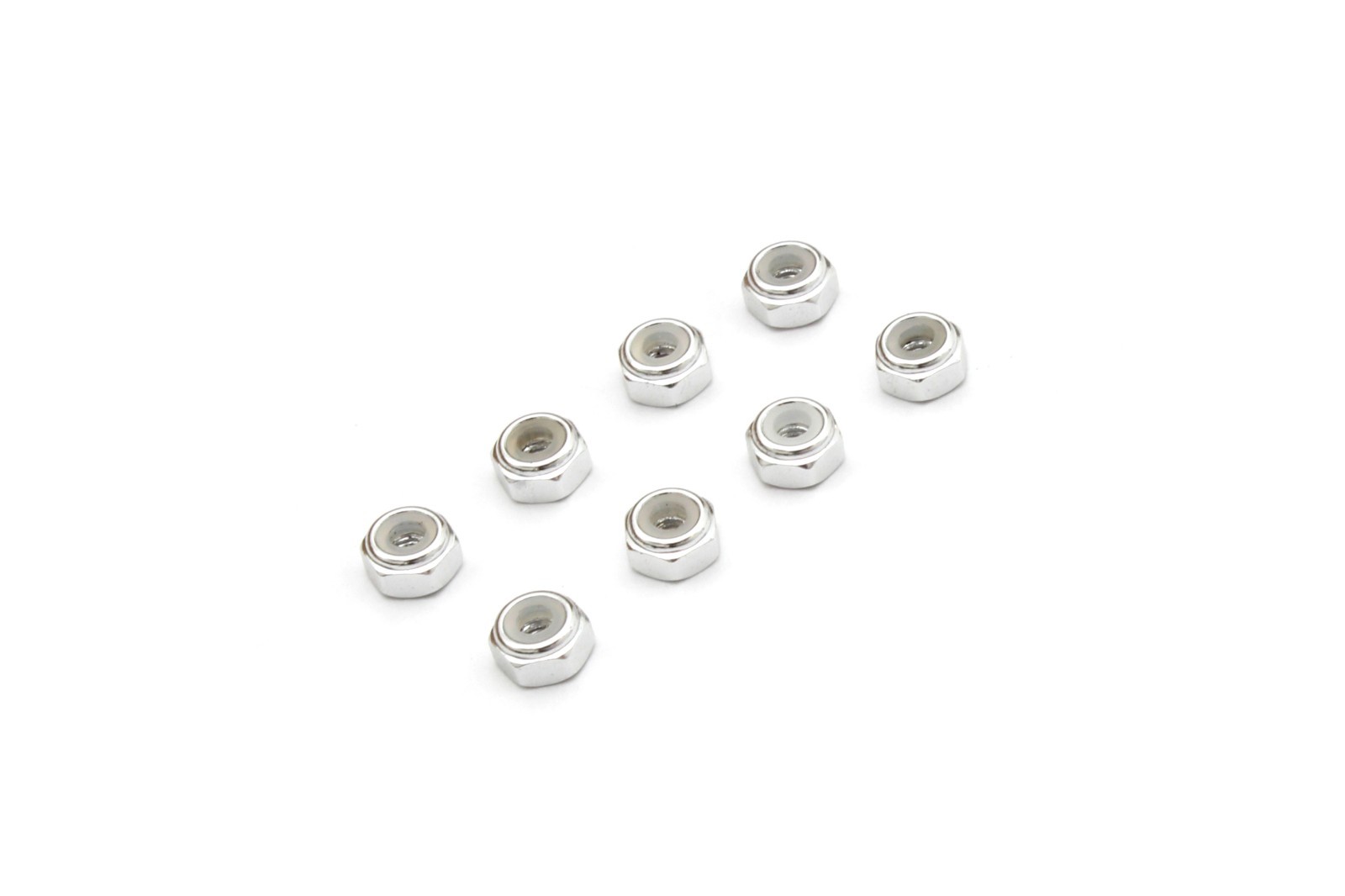 M2 Alu. Nylon Color Nut 8pcs (Silver) MZW128S