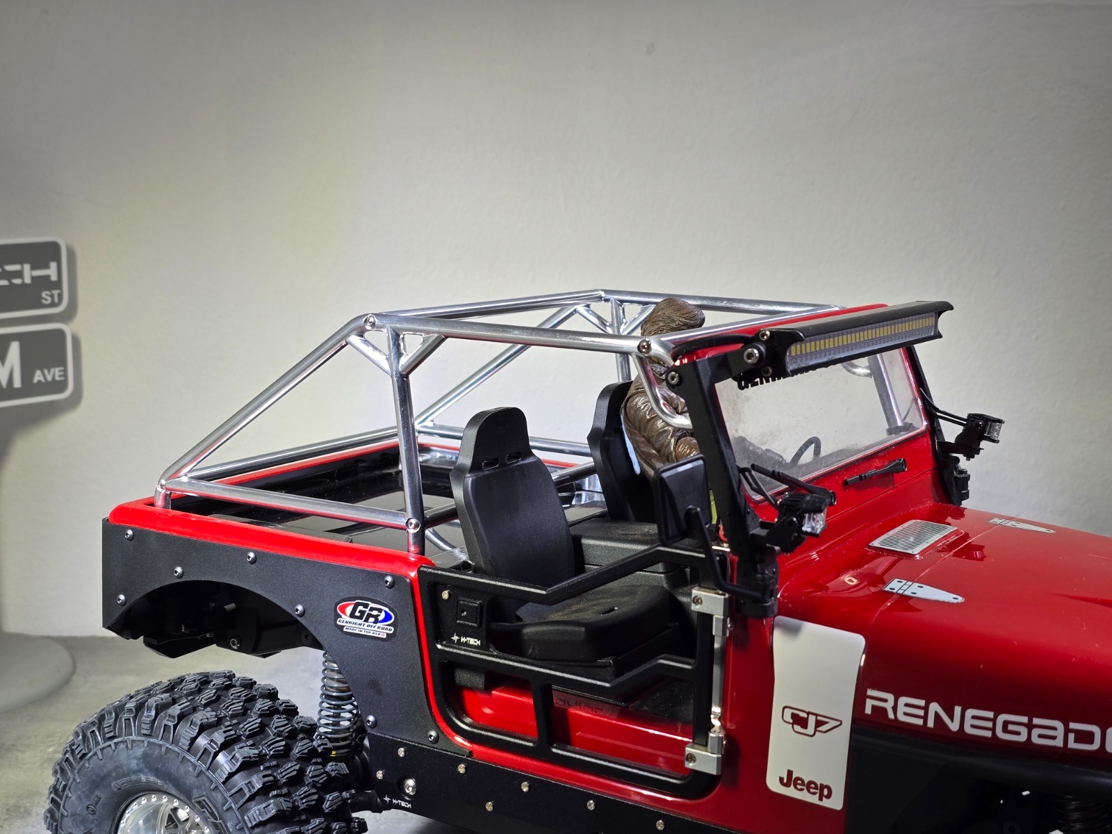 H-TECH RC CNC Aluminum Roll Cage for Axial SCX10 III CJ-7 [AXI03008]