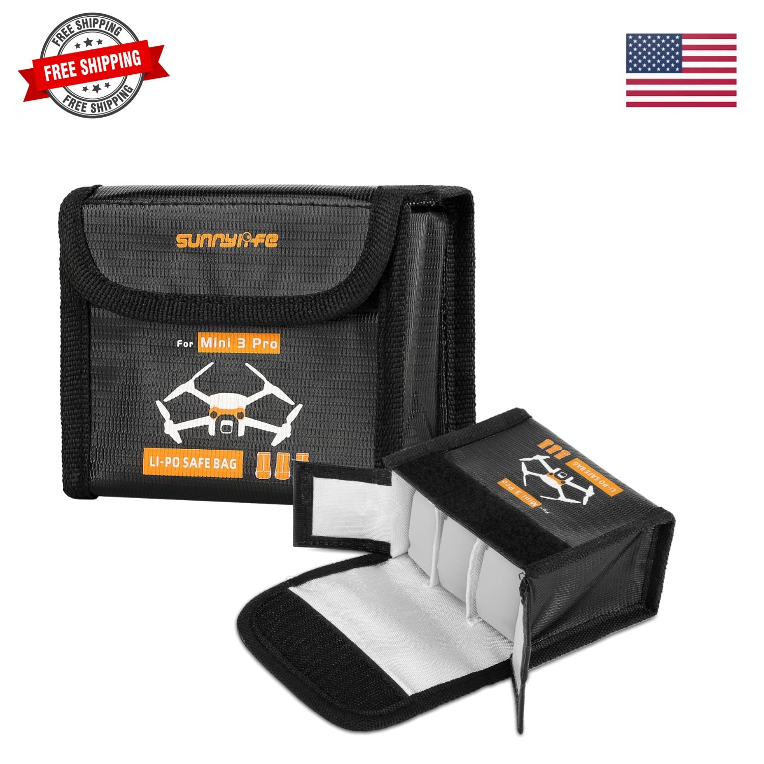 Lipo Battery Safe Bag Fireproof Safety Charging Storage Bag For DJI Mini 5/4/…