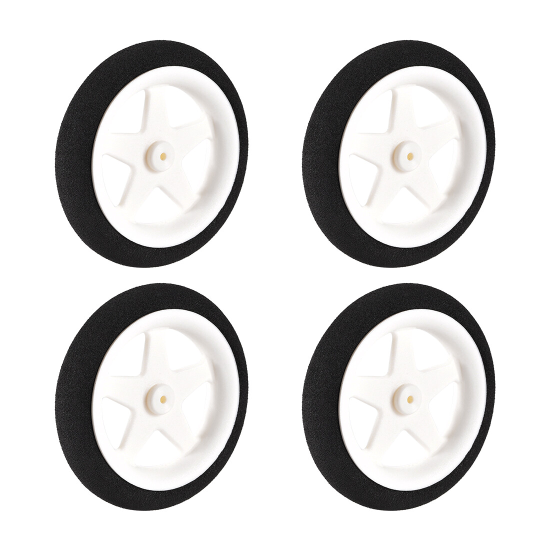 4pcs RC Model Plane Aircraft Wheel Micro Sport Wheel 0.07 Inch X 3 Inch