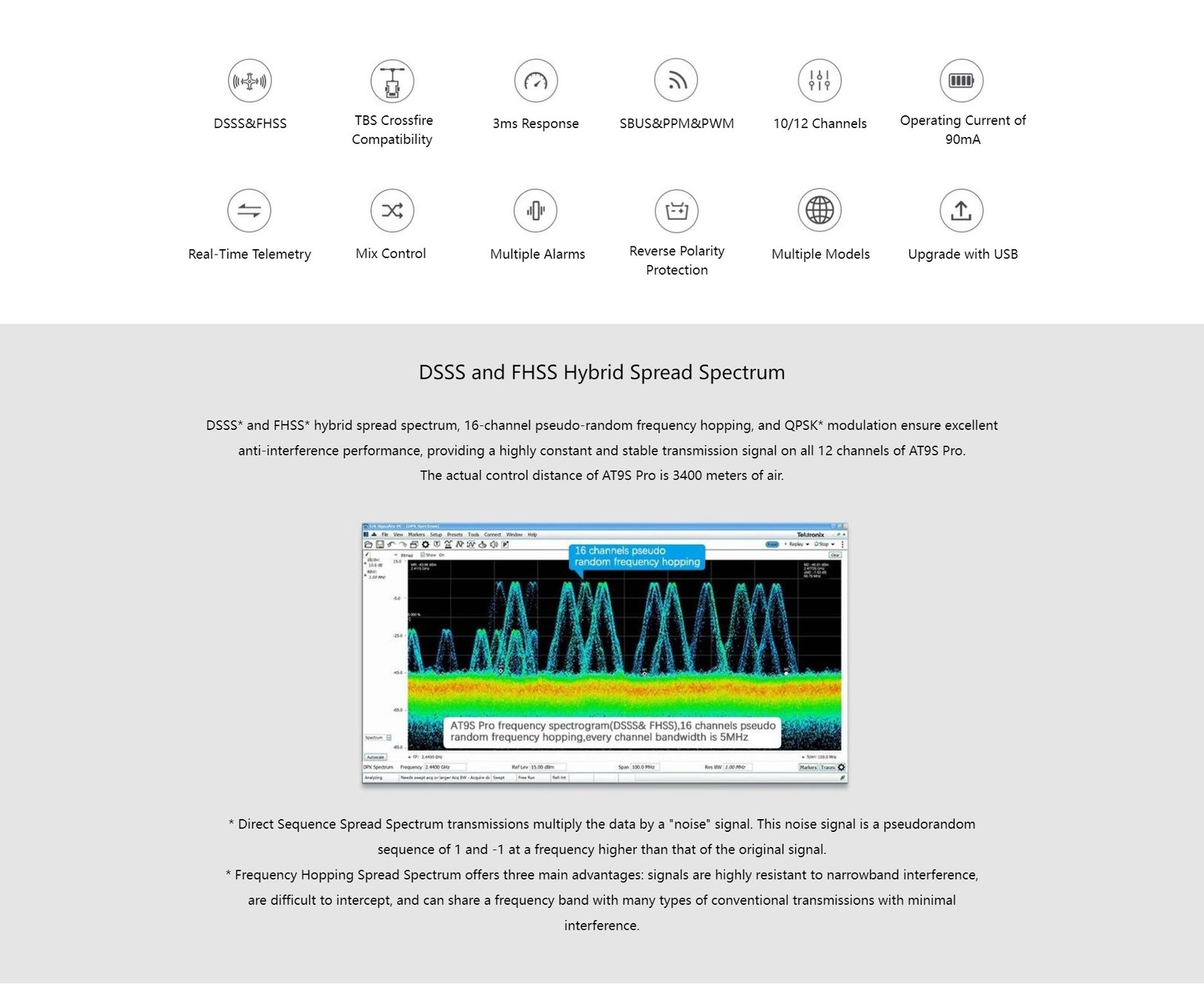 RadioLink AT9S Pro 12 Fully-proportional Channels Transmitter with receive