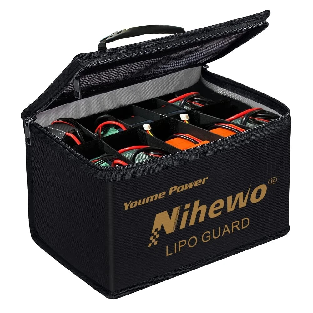 Lipo Battery Bag Organizer Large Lipo Safe Bag Lipo Battery Storage Case Firepro