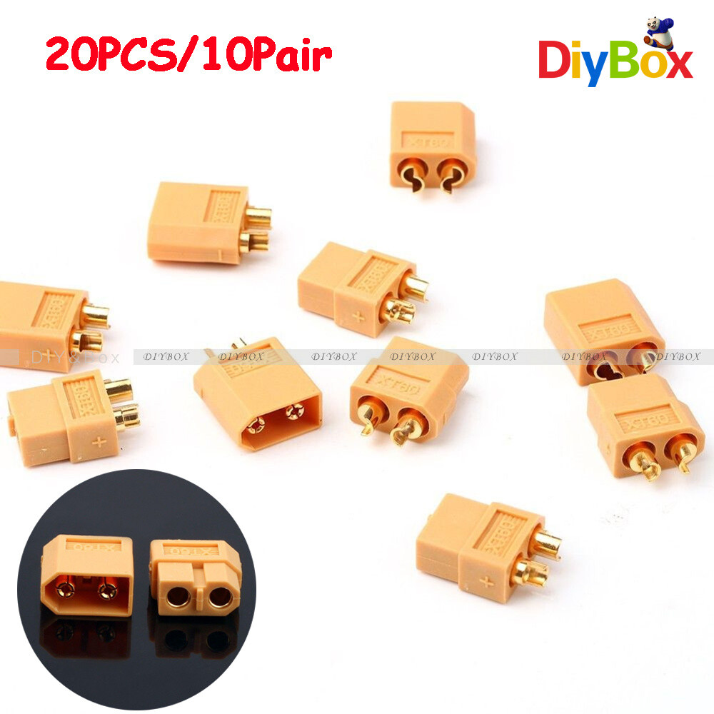 Lots 20Pcs 10 Pairs XT60 Male+Female Bullet Connectors Plugs for RC Lipo Battery