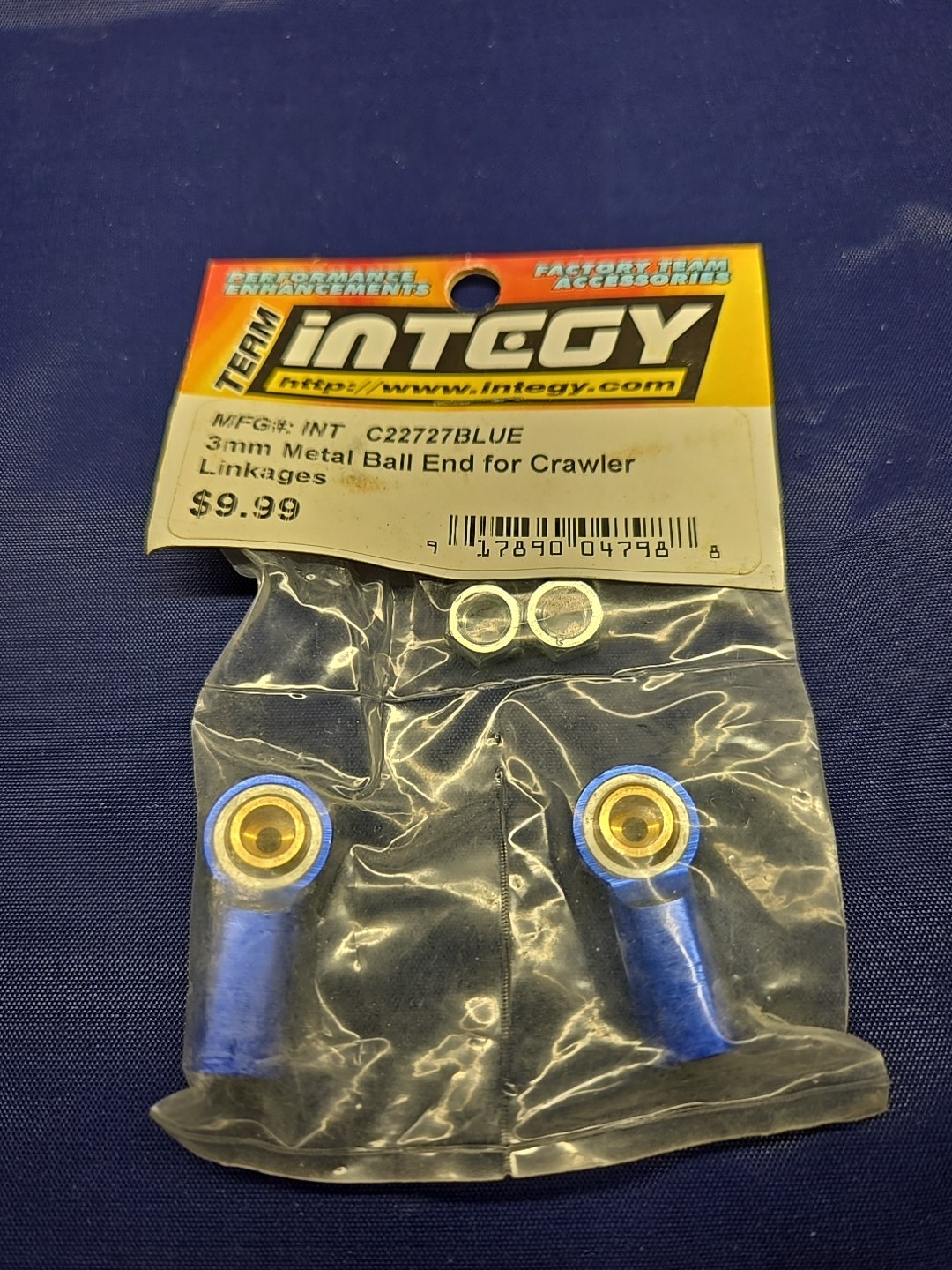 INTEGY 3MM Metal Ball End For Crawler Linkages INT22727 Blue