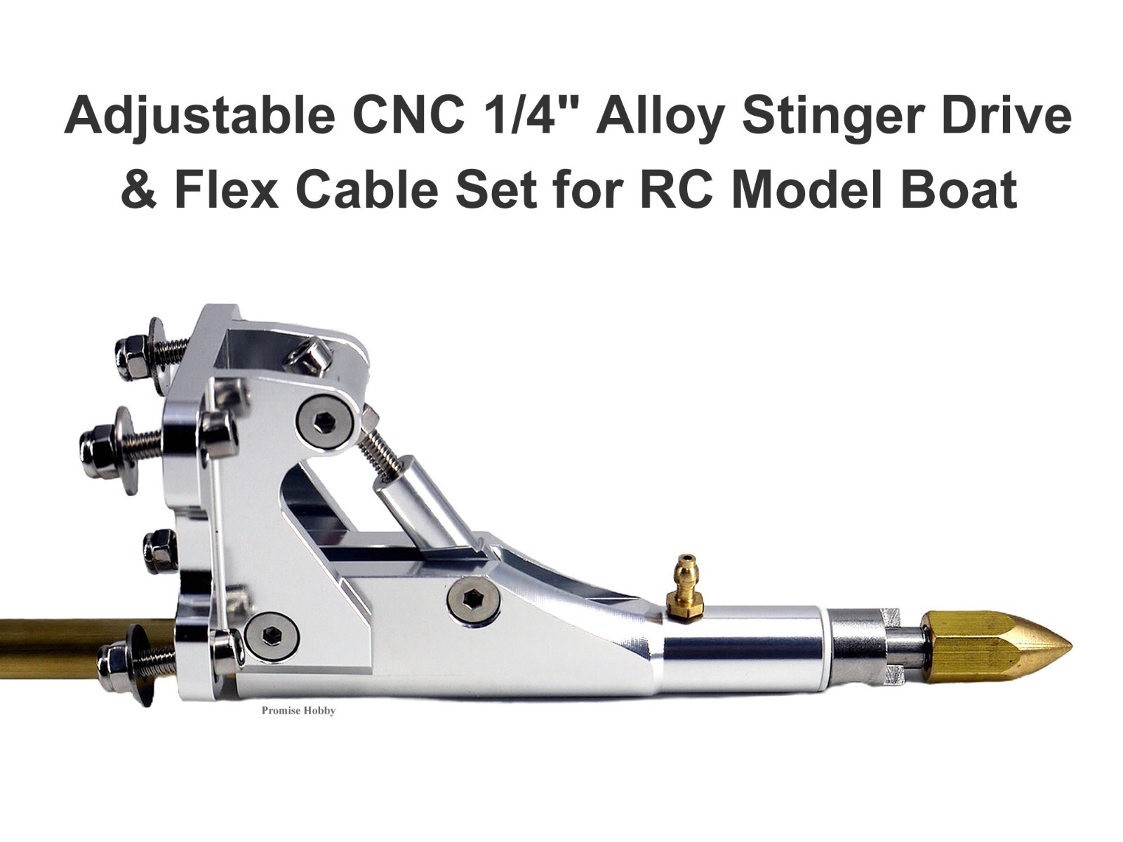 95mm Alloy CNC Adjustable Stinger Drive 1/4″ Flex Shaft Cable for RC Model Boat