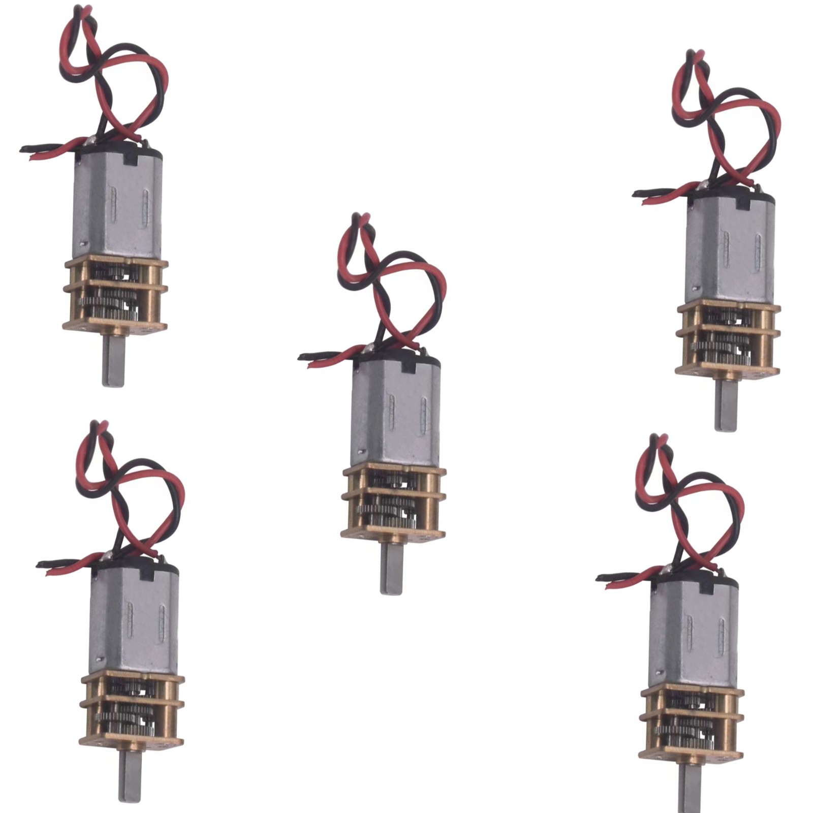 5Pack DC 3-6V Gear Motor Full Metal Gearbox Reducer DIY Toy Slow Speed