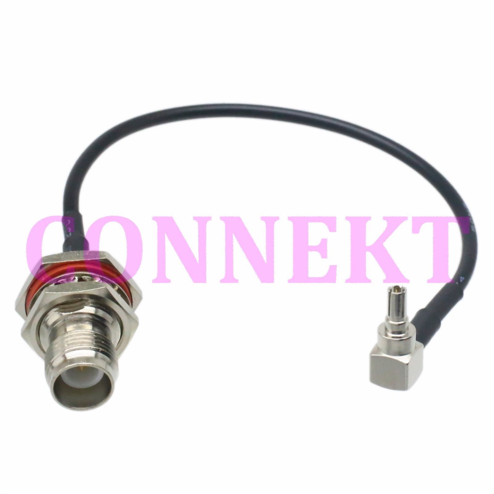 CRC9 male right angle to RP-TNC female nut bulkhead RG174 cable pigtail 3G modem