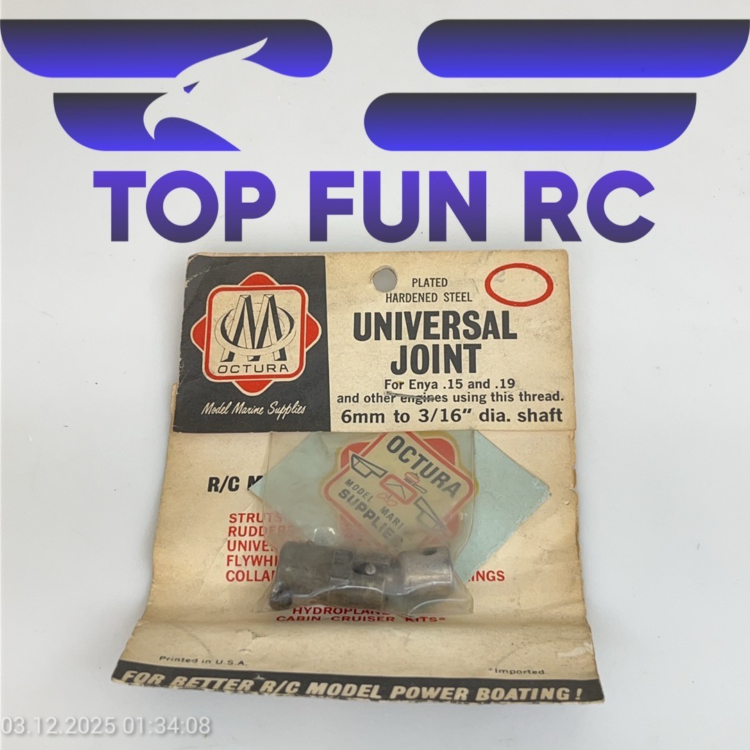 OCTURA UNIVERSAL JOINT FOR ENYA .15-.19 6MM TO 3/16″ DIAMETER SHAFT