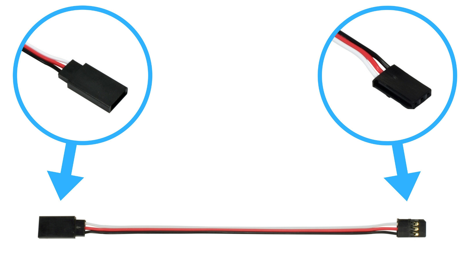 Apex RC Products Futaba Style 6″ / 150mm Servo Extension – 5 Pack #1005