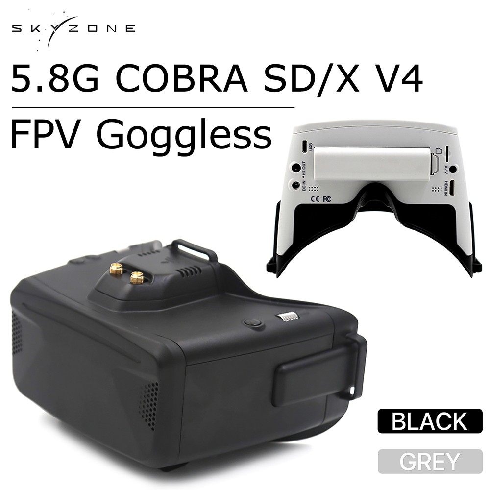 SKYZONE Cobra S / XV 2 800×480 4.3″Cobra / 1280×720 4.1″5.8G 48CH FPV Goggles