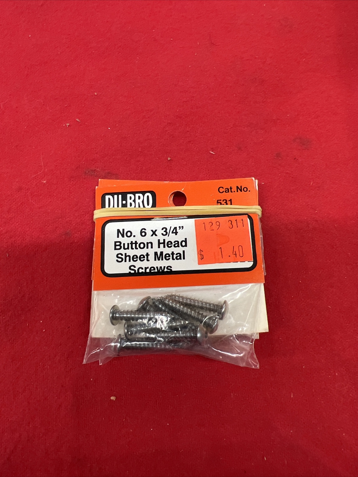 DU-BRO NO. 6 X 3/4″ BUTTON HEAD SHEET METAL SCREWS (CAT. # 531 ) Lot Of 2