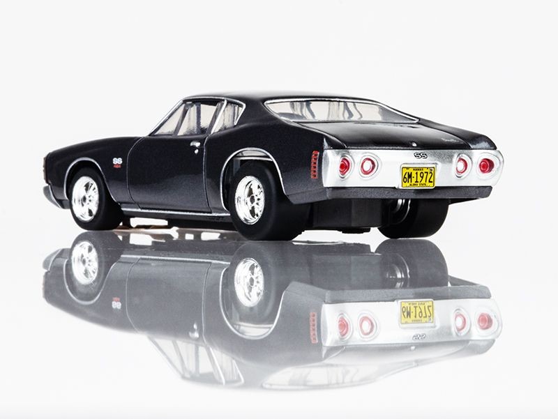 HRP Afx Racing 1972 Ss454 Dusk Gray Metallic With Black Rally Stripes