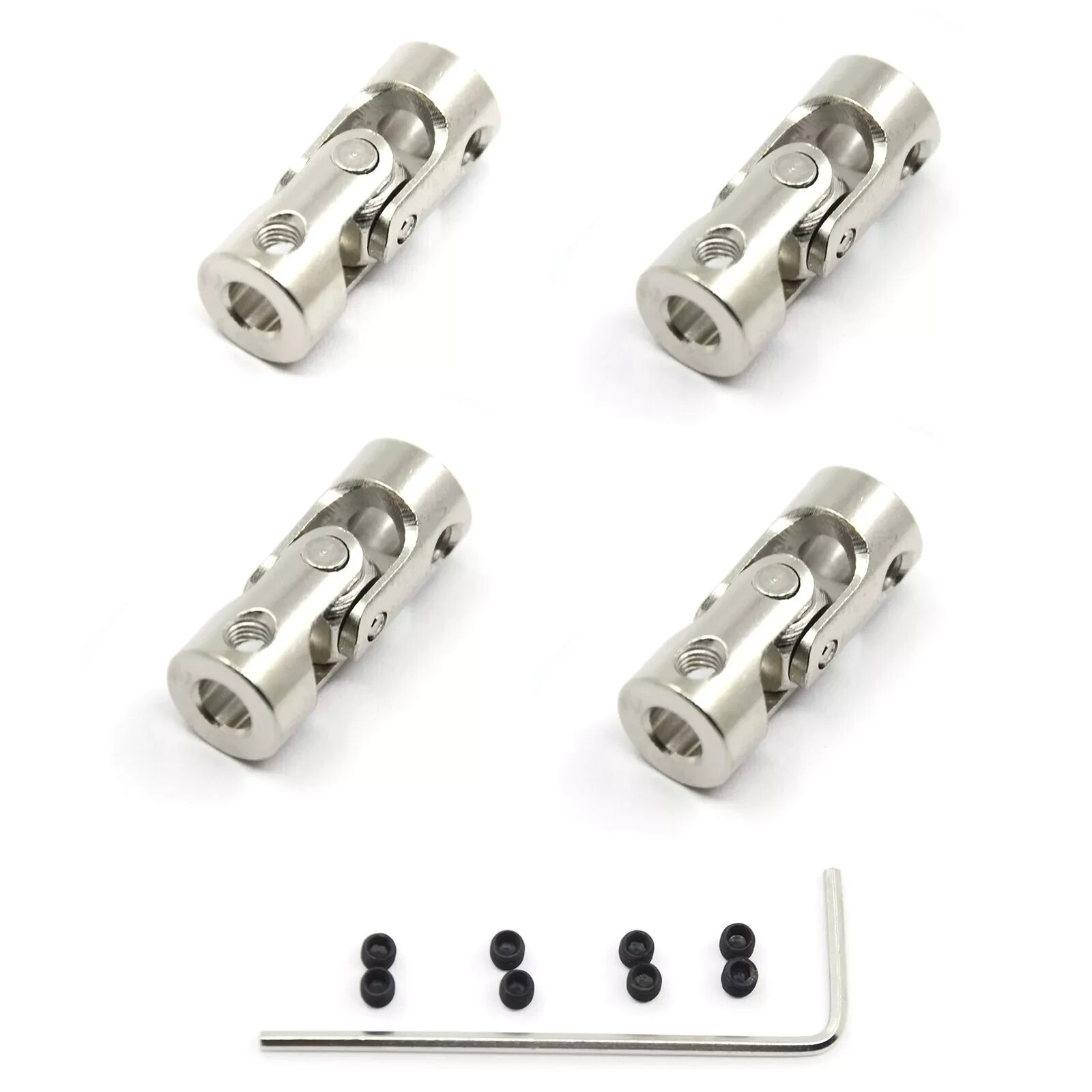 2 Sets Befenybay 4 Pcs 3mm – 4mm Universal Joint Shaft Coupling, Screws 🔥New🔥
