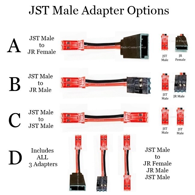 RCP-JRJST Power Tap Fits Traxxas Male/Female Connectors