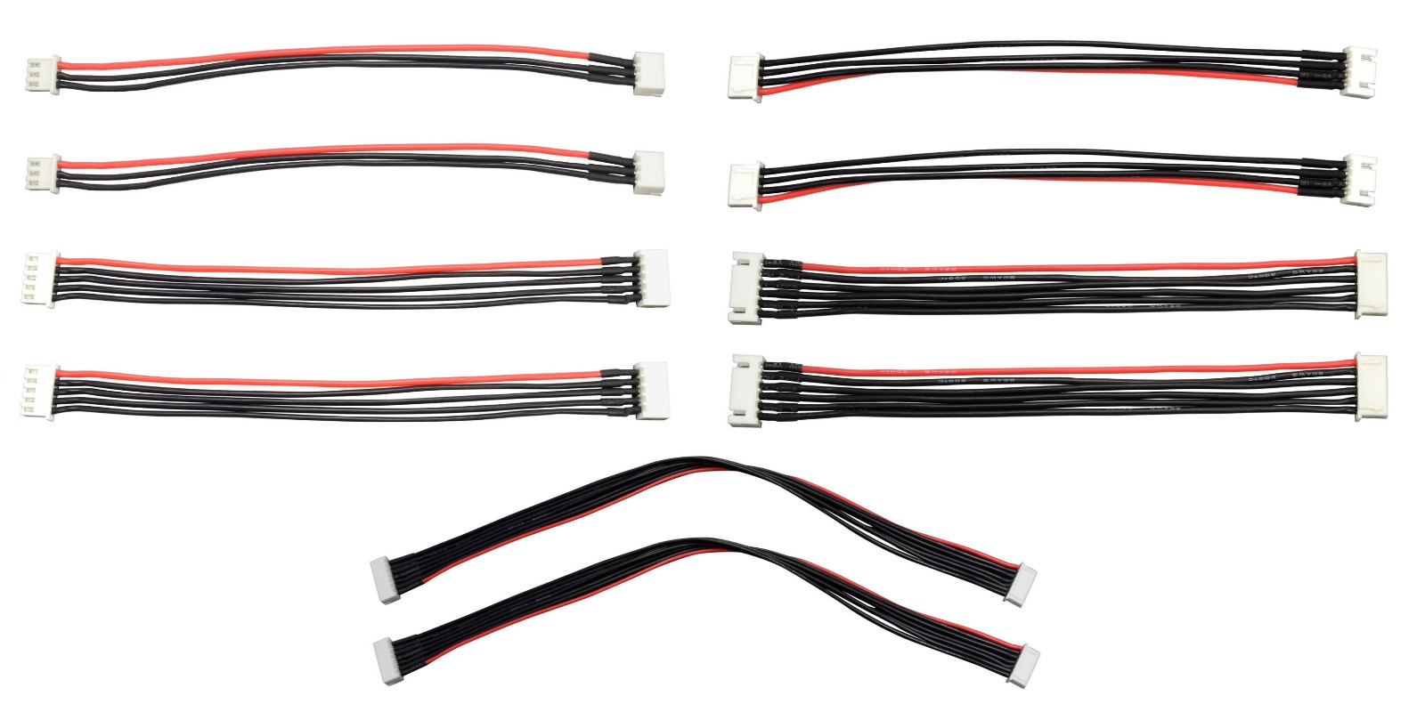 Apex RC Products JST-XH 2S/3S/4S/5S/6S Balance Plug Extension – 2 Each #1095