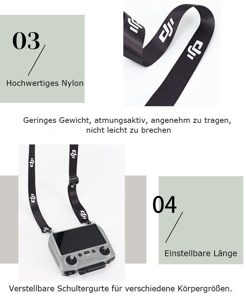 Neck Shoulder Lanyard Strap For DJI Mini 4Pro/Mini 3/Air2/2S/DJI RC Pro Controll