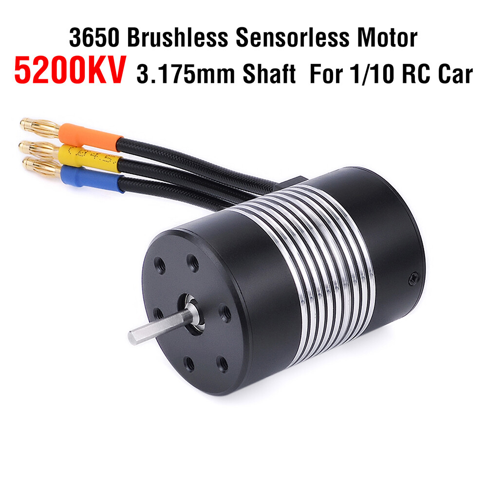 Rocket 3650 Brushless Motor 2300/3100KV/4300KV/ 5200KV 7700KV for 1/10 RC Car