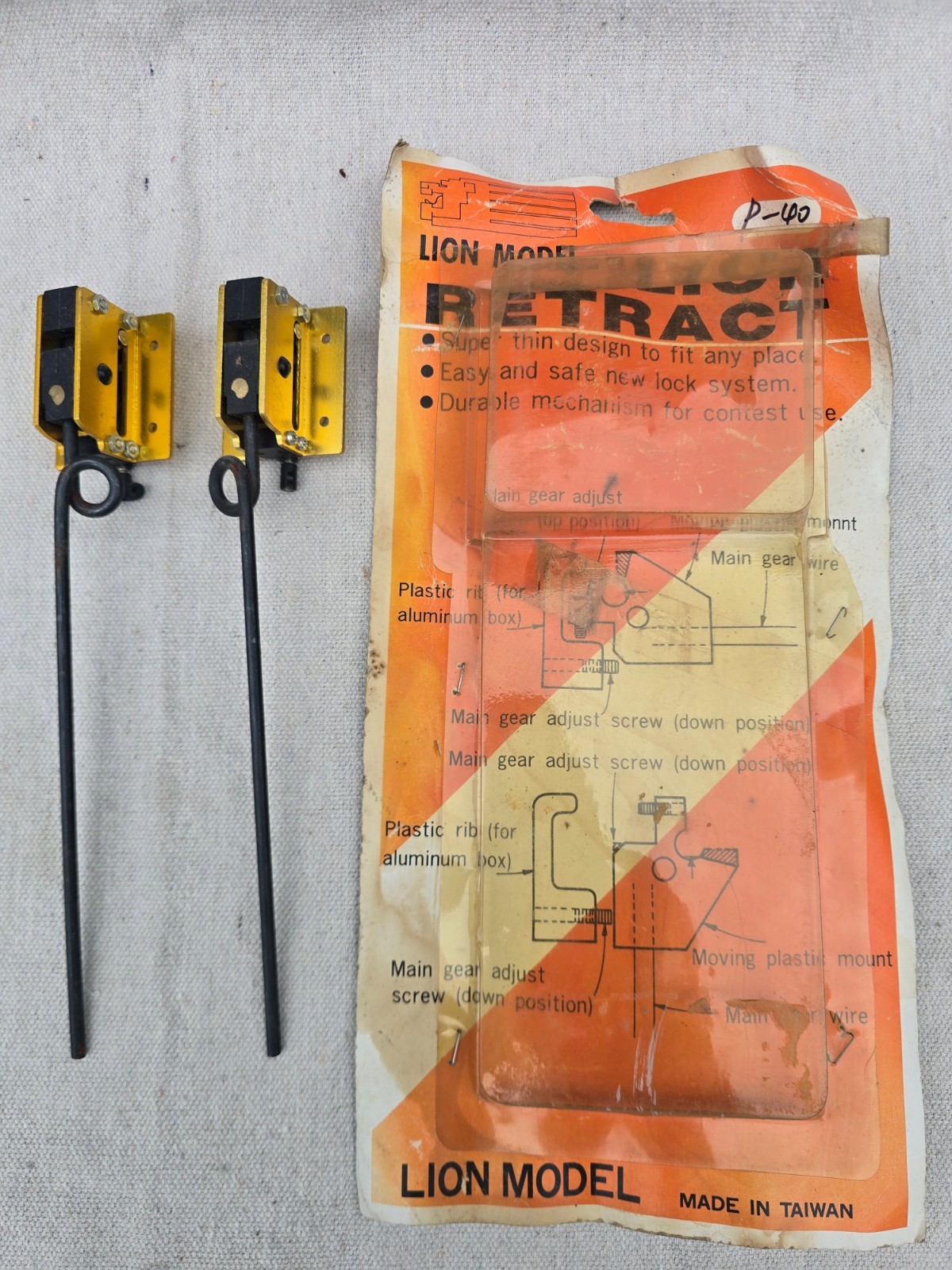 Lot of Lion P-60 & Hobbico HCAP4010 RC Airplane Main Retract Landing Gear
