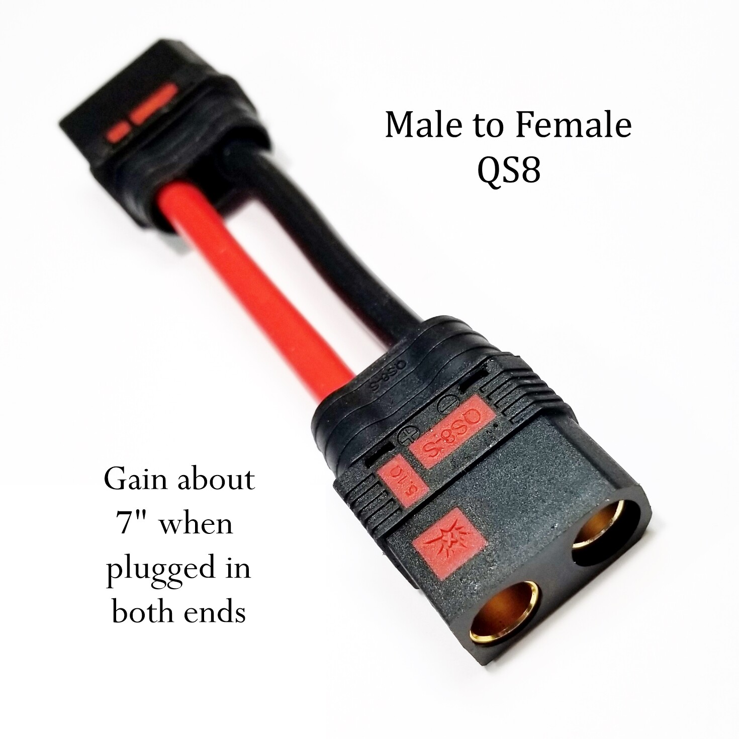 RCP-QS8 Extension Cables 8 awg Male to Female QS8 Anti Spark Choose Length