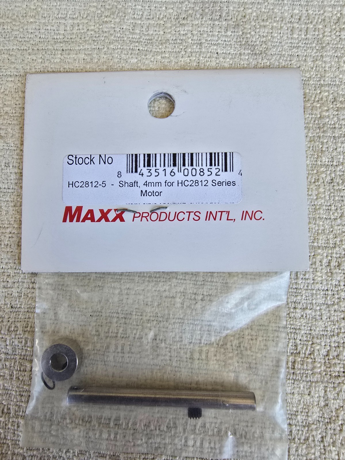 MPI Maxx Products HC2812-5, 4mm Shaft for HC2812 Series Motor