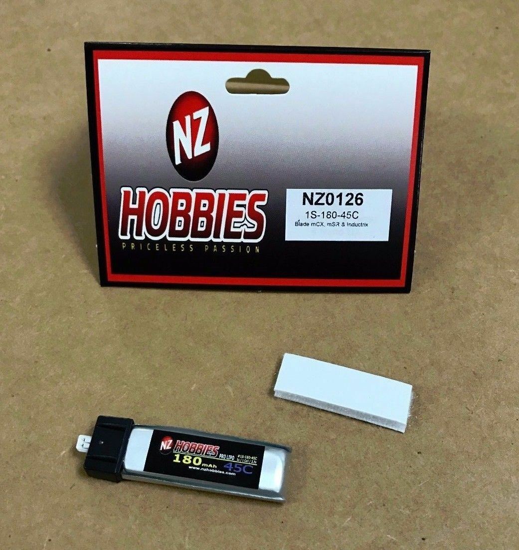 NZHOBBIES 1S 3.7V 180Mah 45C Lipo Battery (2) : HobbyZone Duet # NZ0126