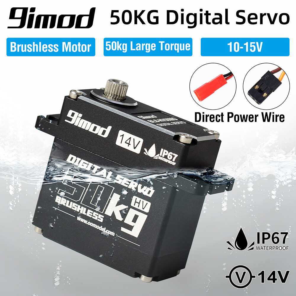 9imod 50KG BLS-HV50MG 14V HV Brushless Digital Servo for 1/5 RC Car Boat Robot