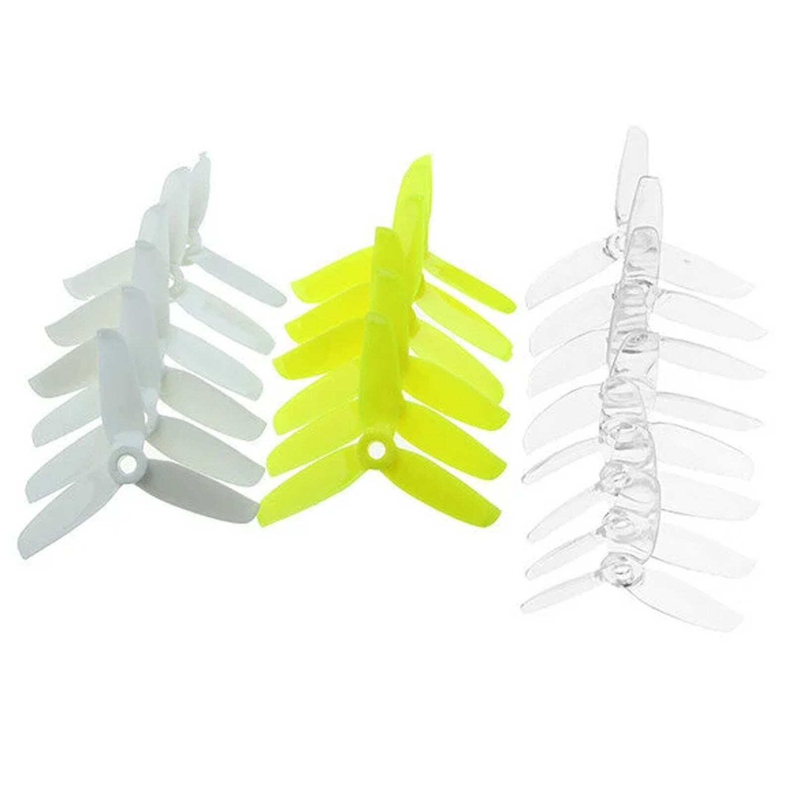 10 Pairs LDARC 3050 3″ Propellers 3-Blade (5mm Shaft) (Green/White/Clear or Blac