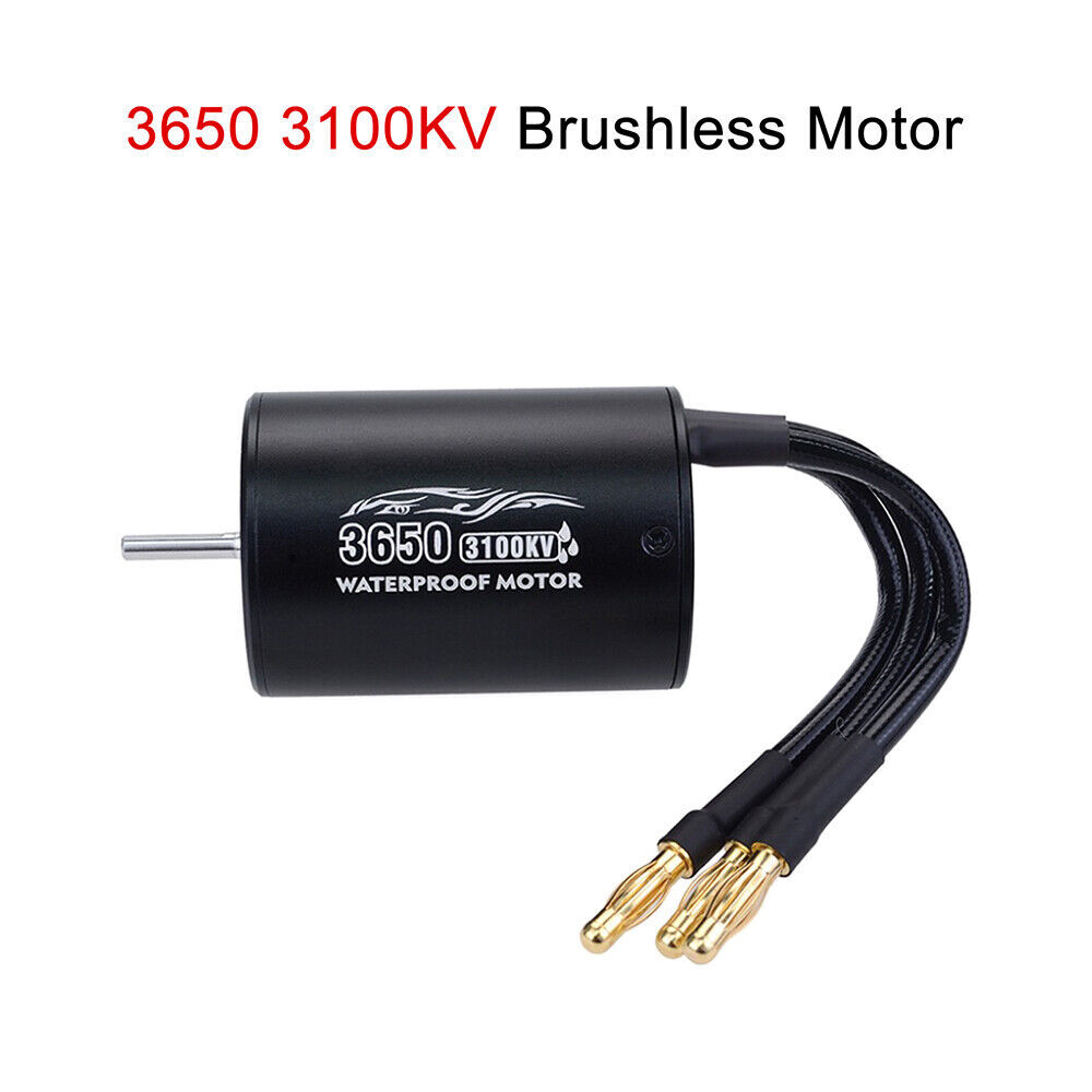 3650 Waterproof 2300/3100/3900KV Brushless Motor 60A ESC Combo for 1/10 RC Car