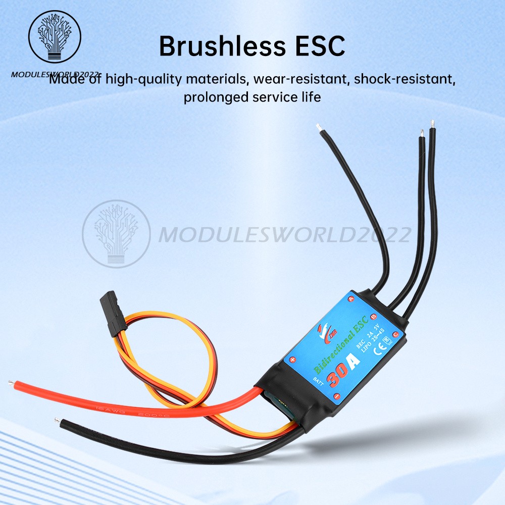 20A/30A/40A/50A Bidirectional Brushless ESC for Remote Control Ship Pneumatic