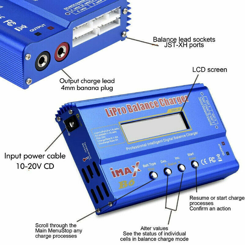 Battery Charger iMAX B6 80W Lipo NiMh Li-ion Ni-Cd Digital RC Balance Charger