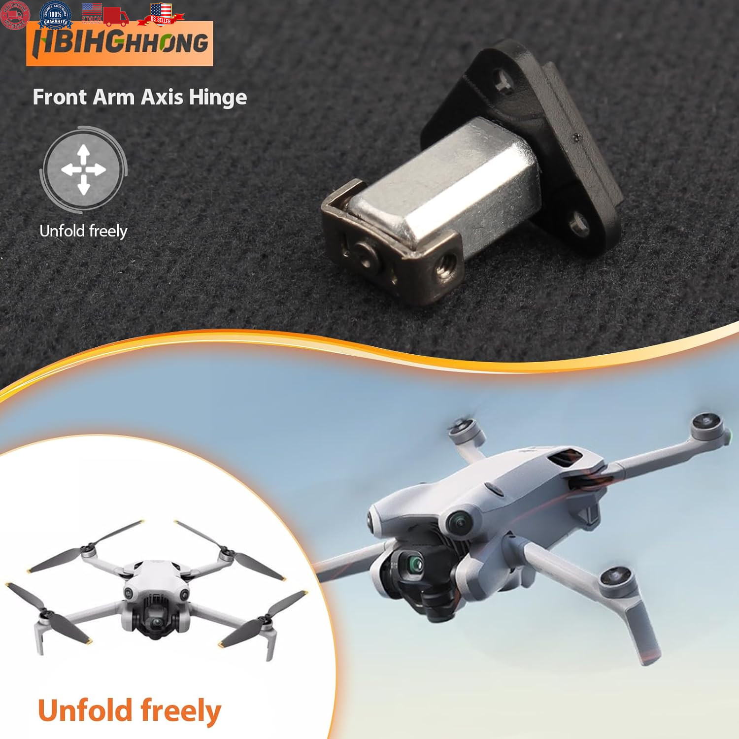 Front Arm Axis Replacement for DJI Mini 4 Pro/Mini 3 Front Arm Hinges Arm Shaft