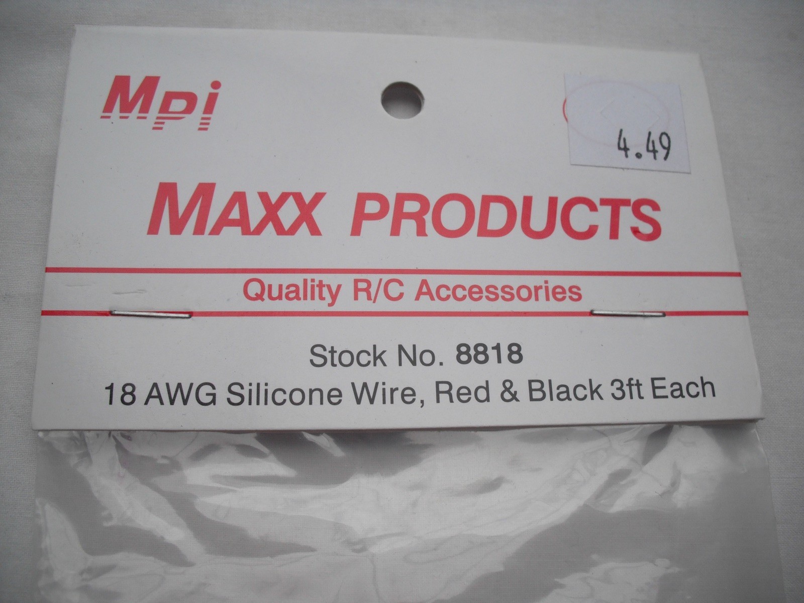 Lot of 3 Maxx Products Mpi 8818, 18 AWG Silicone Wire, 3′, RC R/C Plane Airplane