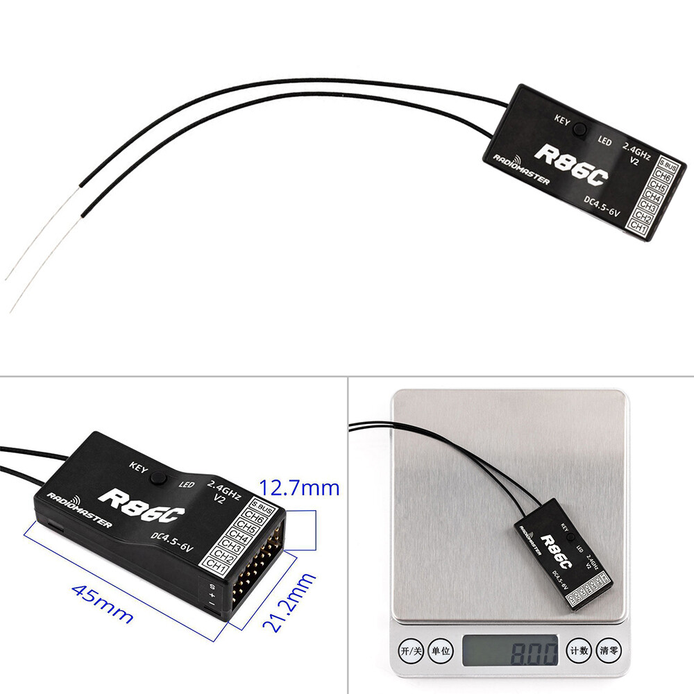 RadioMaster R81 R84 R86 R86C R88 R161 R168 2.4G Nano Receiver FrSky for RC Drone