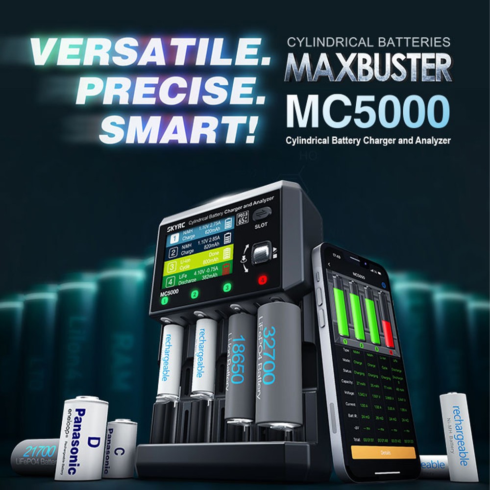SKYRC MC5000 Battery Charger 65W For Li-ion HV LiFe NiMH NiCd RAM LTO Na-ion