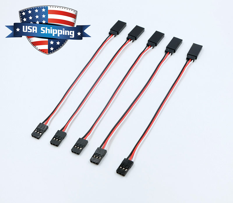 5pcs Lite-Weight Universal Servo Extension Wire 6in (Futaba/Spektrum/JR/Hitec)