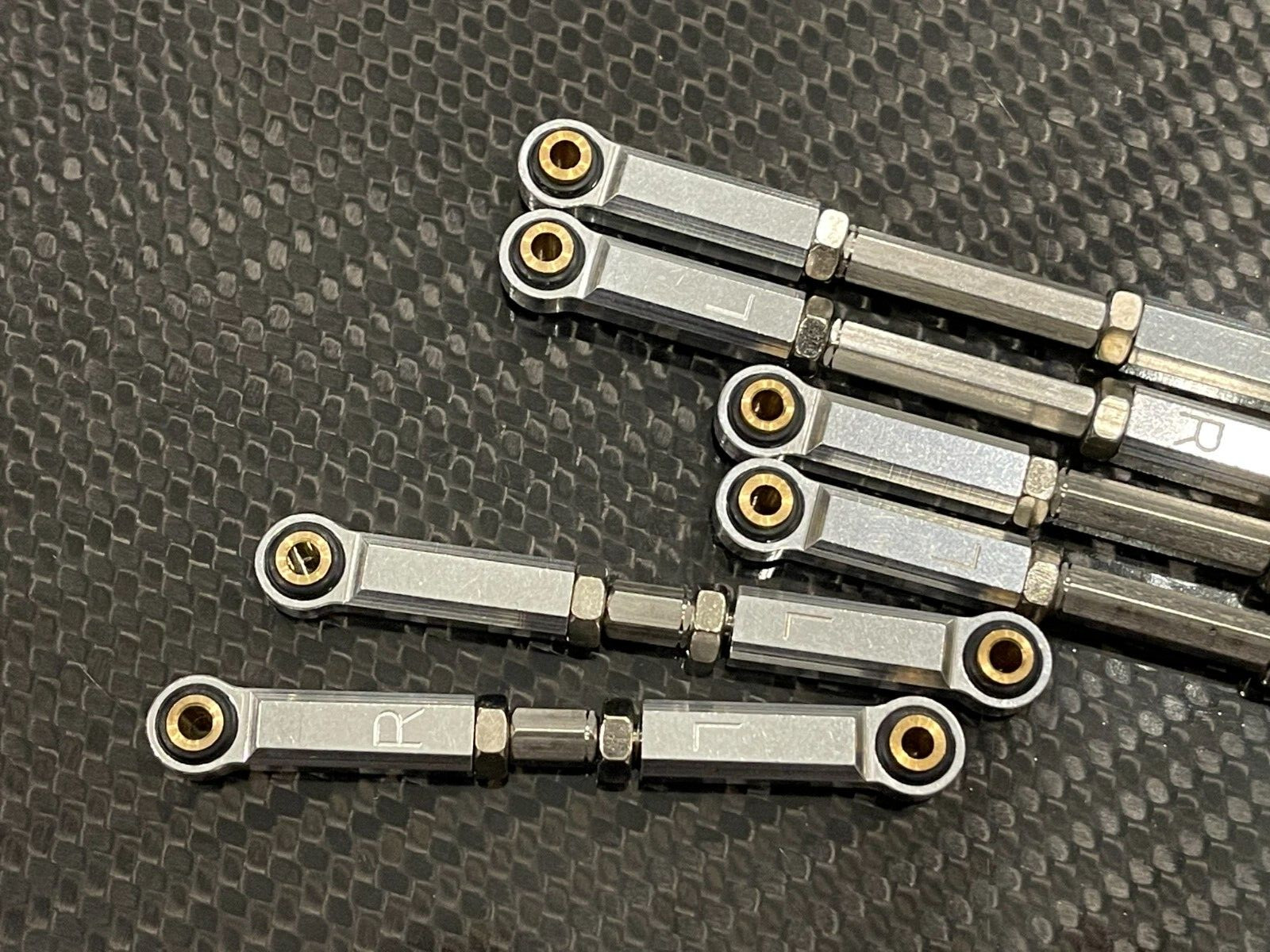 6pcs Aluminum Steering & Suspension Link Set for Arrma Mojave 4S 4×4 Silver